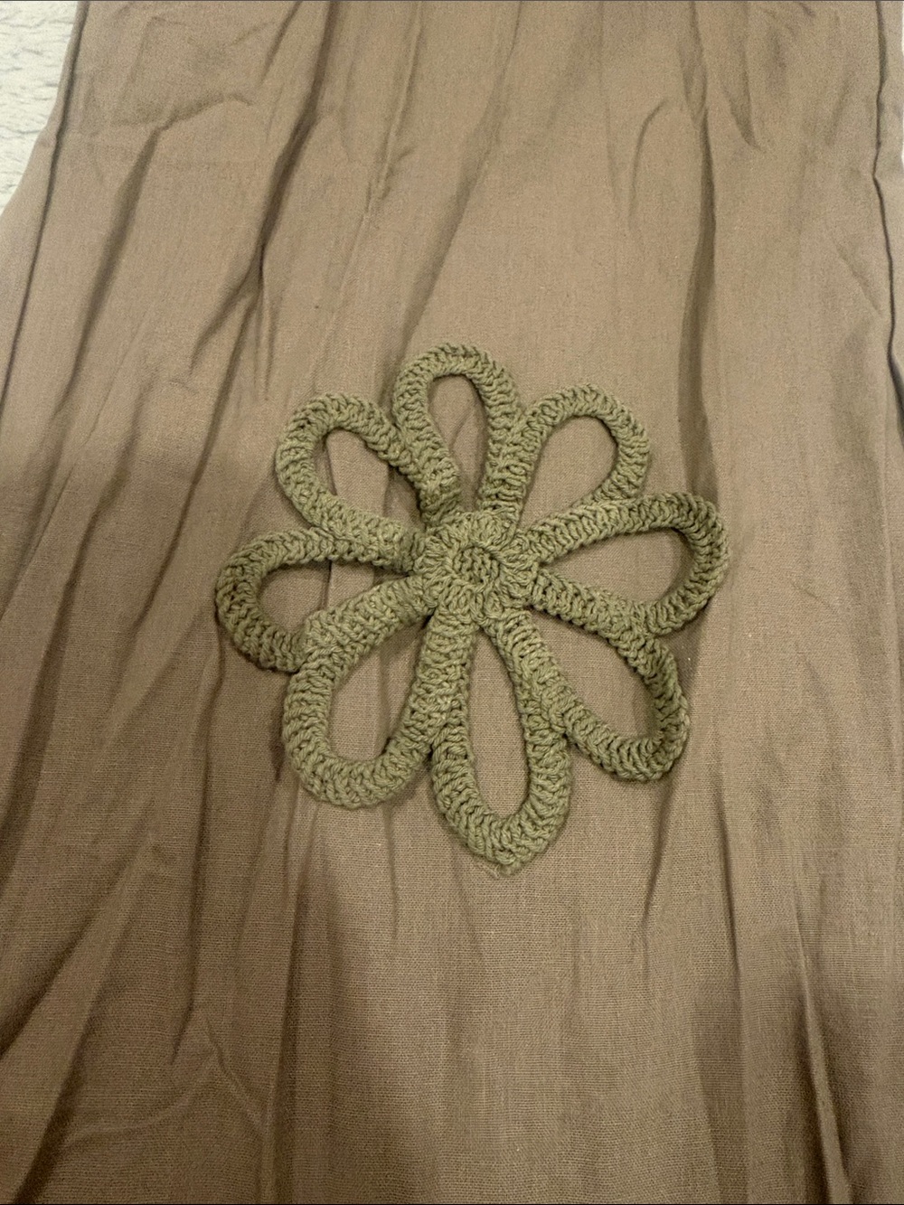 Olive Green Wide-Leg Linen Pants & Blouse Casual Comfort - Picture 8 of 8